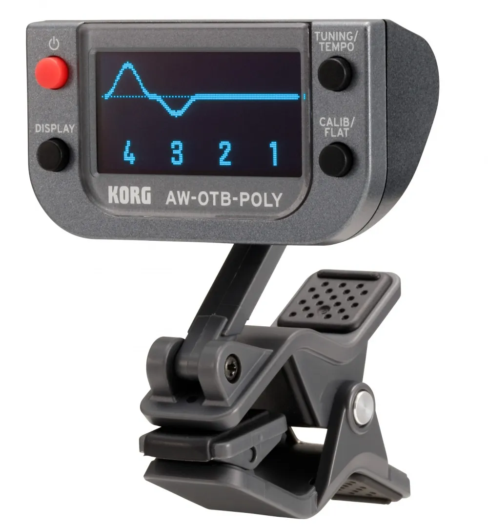 KORG AW-OTB-POLY Clip-on Tuner Stimmgerät, schwarz KORG AW-OTB-POLY Clip-on Tuner Stimmgerät, schwarz