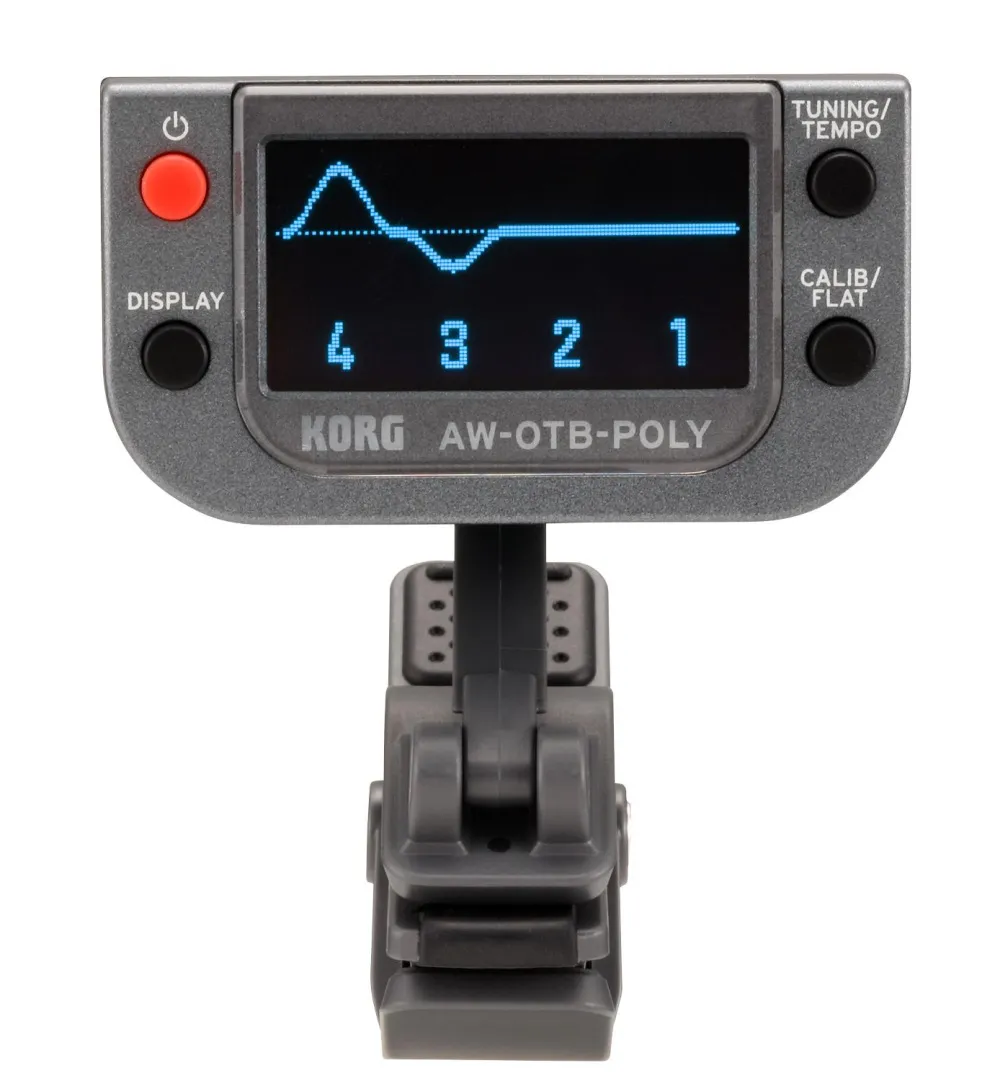 KORG AW-OTB-POLY Clip-on Tuner Stimmgerät, schwarz KORG AW-OTB-POLY Clip-on Tuner Stimmgerät, schwarz