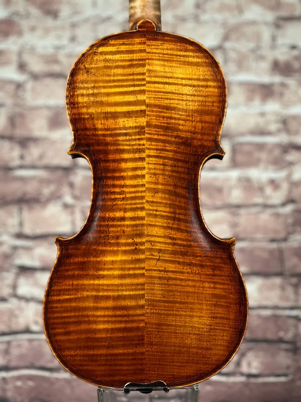 Boden-Detailansicht einer Simon Joseph 5Saiter 4/4 Meister Geige (Violine) Handarbeit 2021