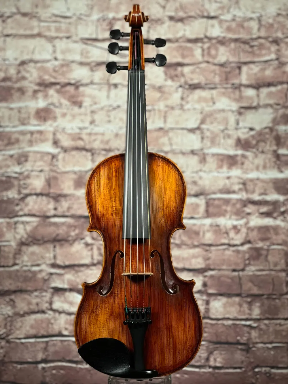 Front-Detailansicht einer Simon Joseph 5Saiter 4/4 Meister Geige (Violine) Handarbeit 2021