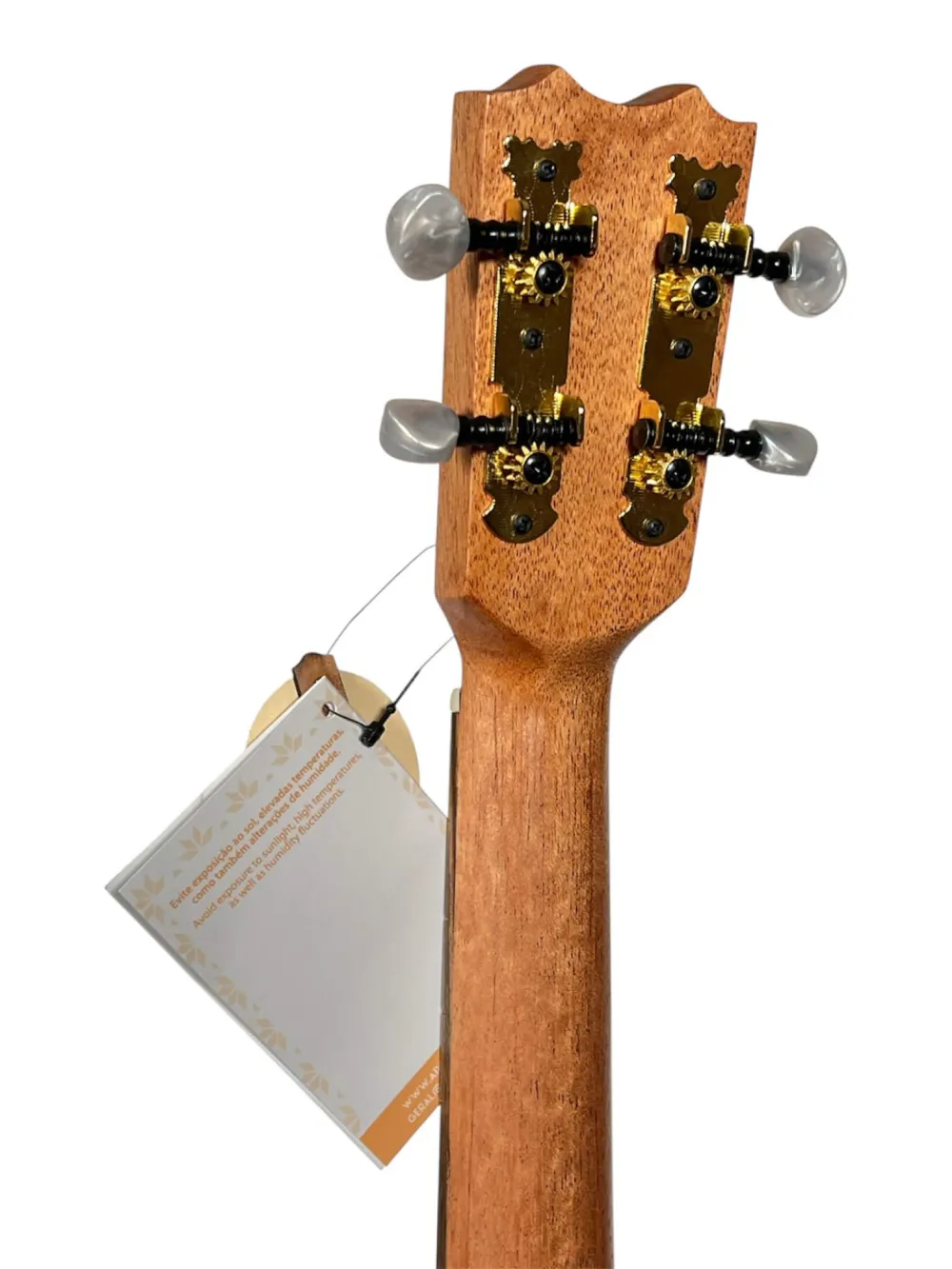 APC Full Rosewood Concert Ukulele aus massivem Palisander – Kopfansicht hinten mit Mechaniken APC Full Rosewood Concert Ukulele aus massivem Palisander – Kopfansicht hinten mit Mechaniken