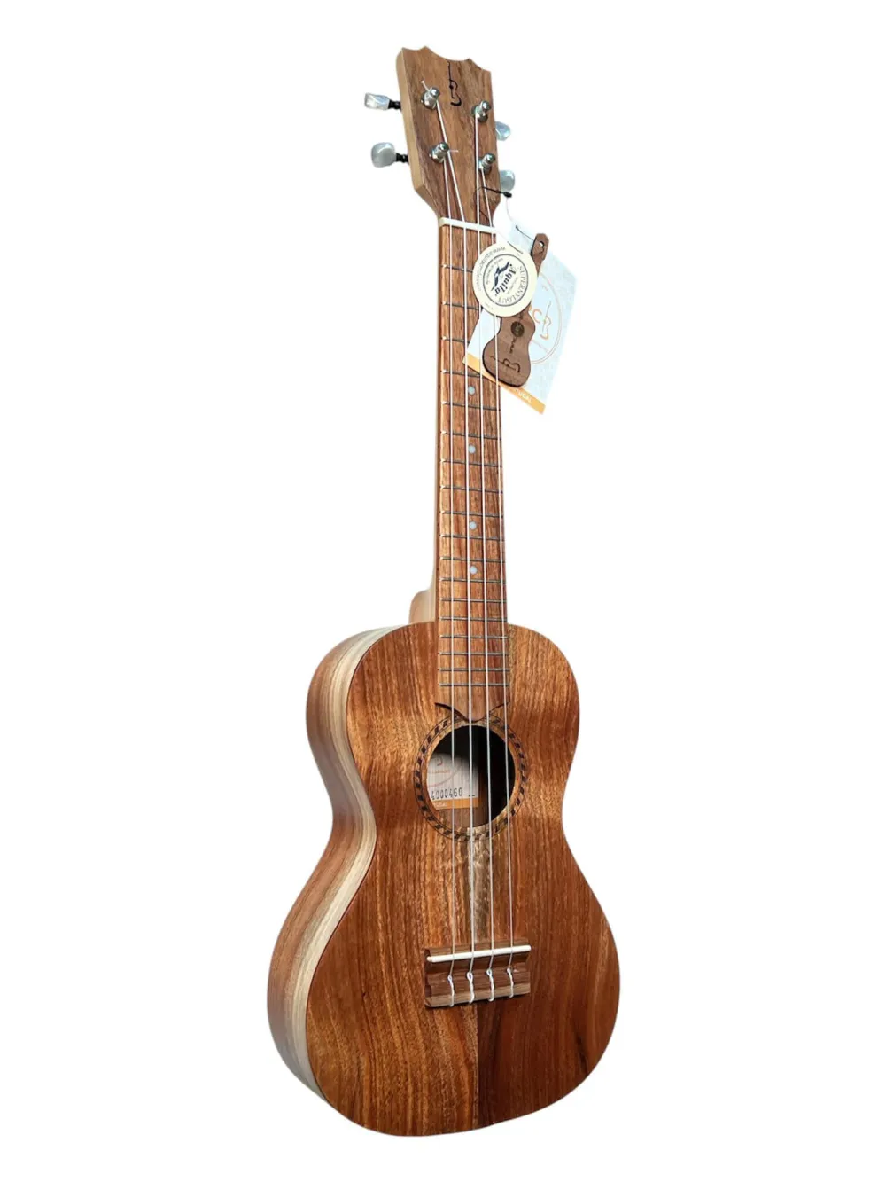 APC CS Simple Concert Ukulele aus massiver Koa-Akazie mit offenporigem Finish – handgefertigt in Portugal - Vorderansicht