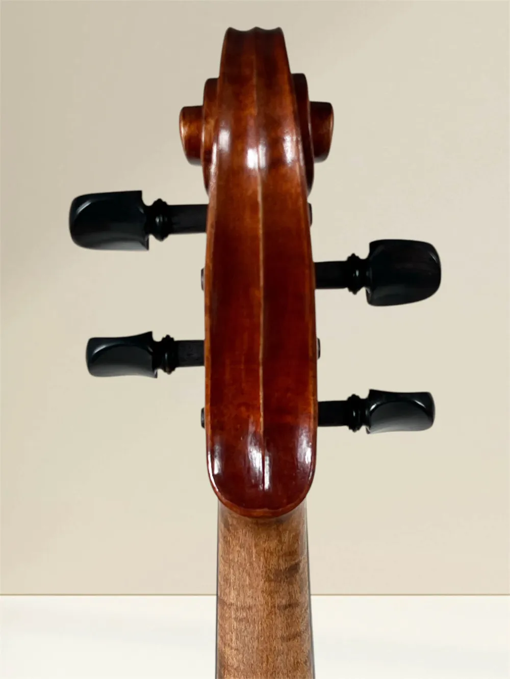 Bucur Ioan 39,9 cm Viola aus Reghin, gebaut 2021 – Schneckeansicht hinten