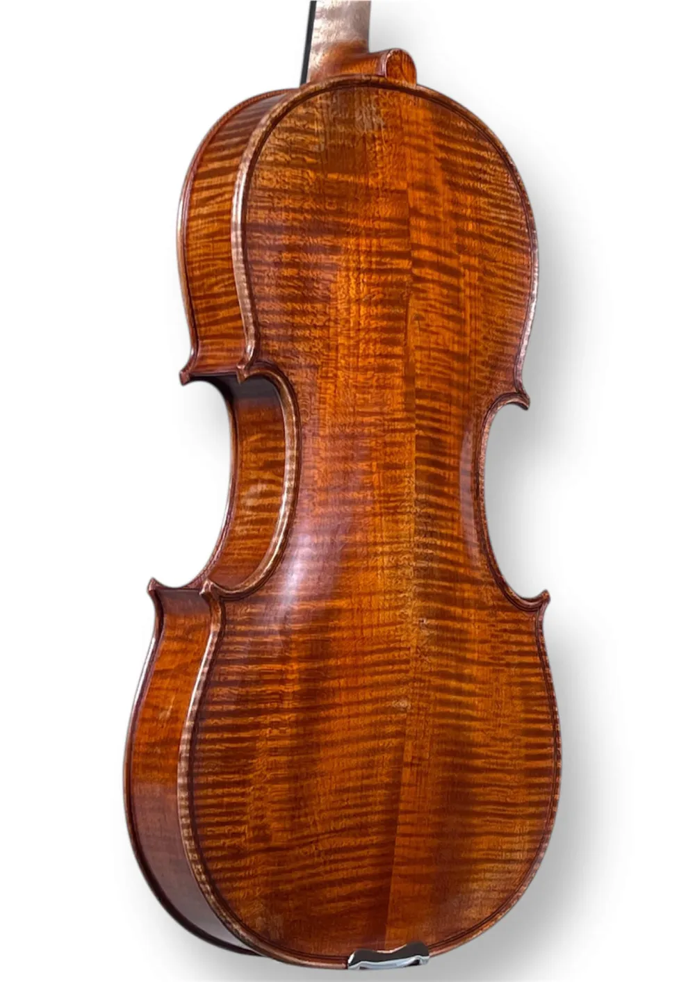 2024 Handgefertigte Violine Geige von Butiu Cornel nach Stradivarius Modell - Boden-Zargeansicht