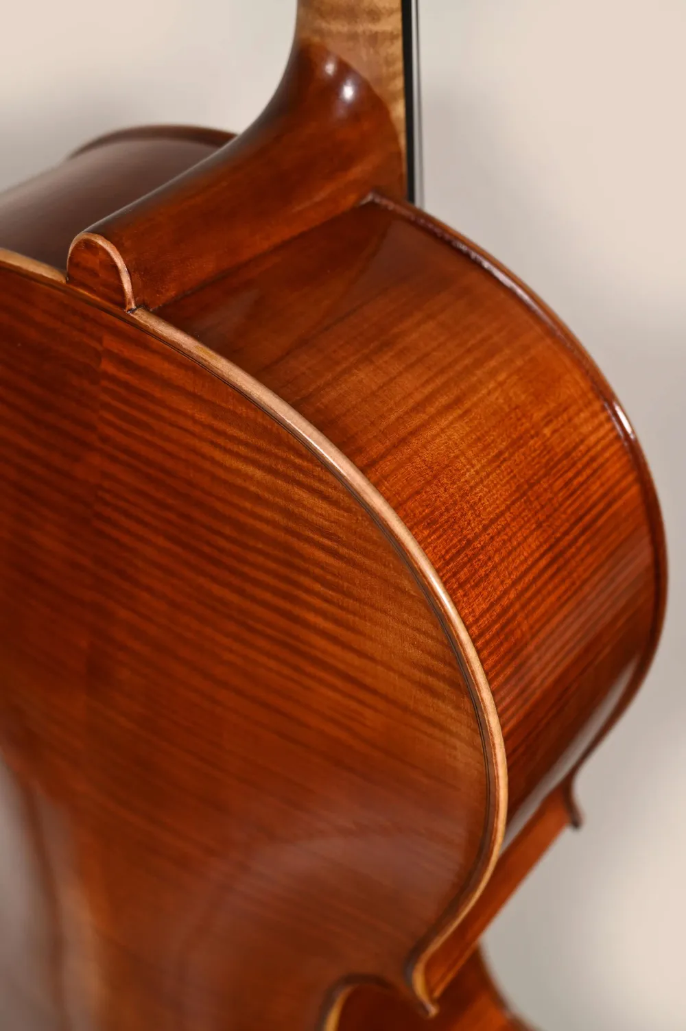 Simon Joseph 4/4 Meister Cello, Guarnerius 5Saiter Modell gebaut 2023_Halsansatzansicht