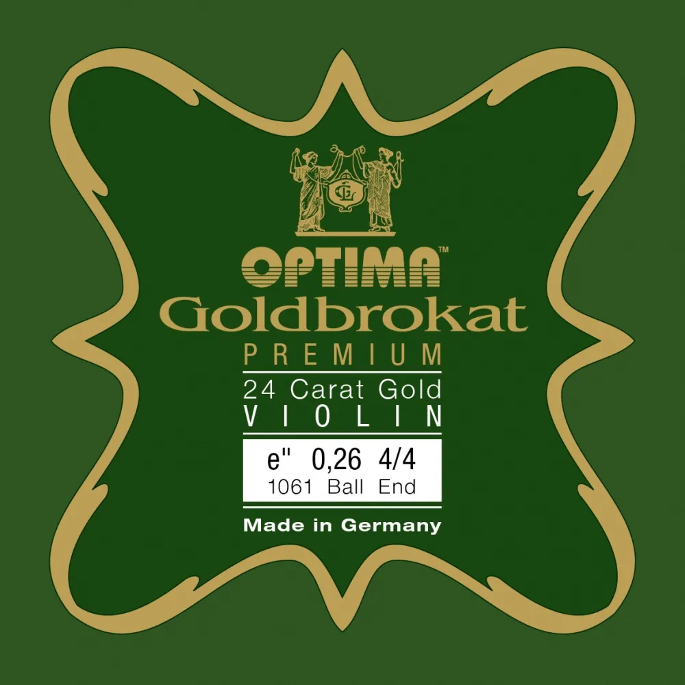 GOLDBROKAT 24K GOLD PREMIUM 4/4 Violin E-Saite in 5 Stärken mit Kugel