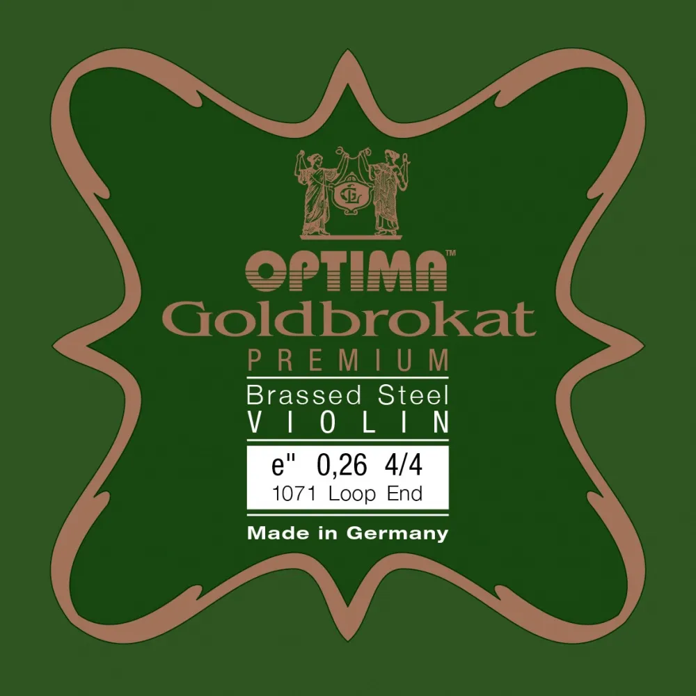GOLDBROKAT BRASSED PREMIUM 4/4 Violin E-Saite in 5 Stärken zur Auswahl mit Schlinge