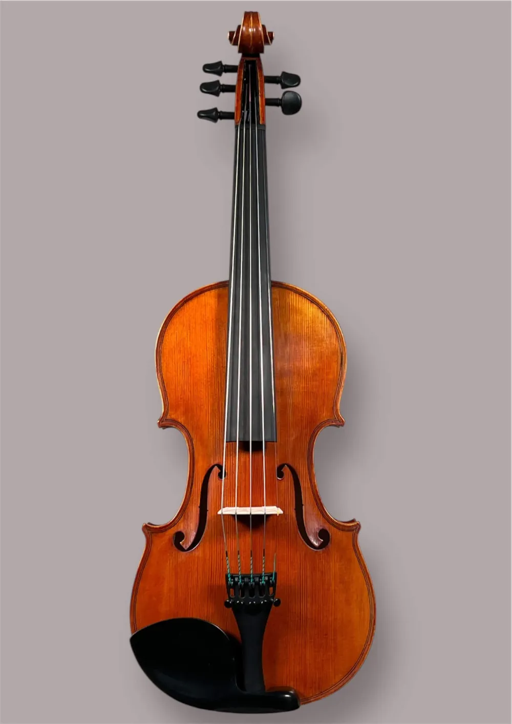 Frontansicht einer Simon Joseph 5Saiter 4/4 Meister Geige (Violine) Handarbeit 2023