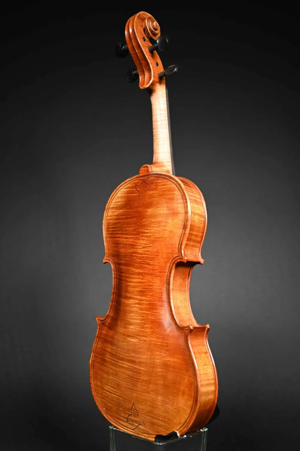 Back-Zarge-Detailansicht einer Bucur Ioan Geige (Violine) Modell Maggini, Handarbeit 2019