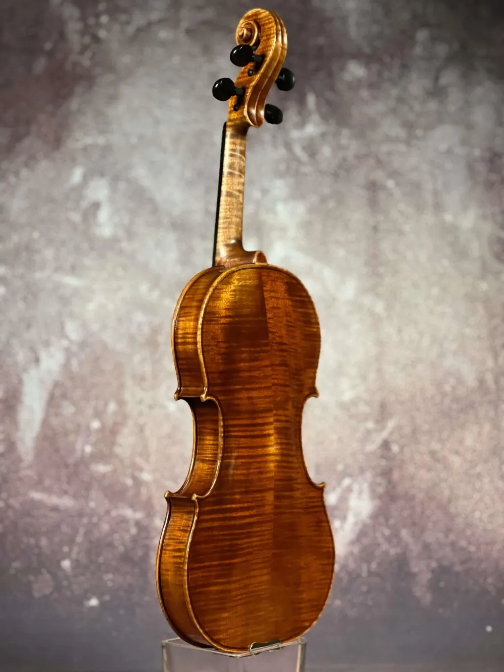 Rück-Zarge-Detailansicht einer Györke Francisc Konzert Geige (Violine) Handarbeit 2020