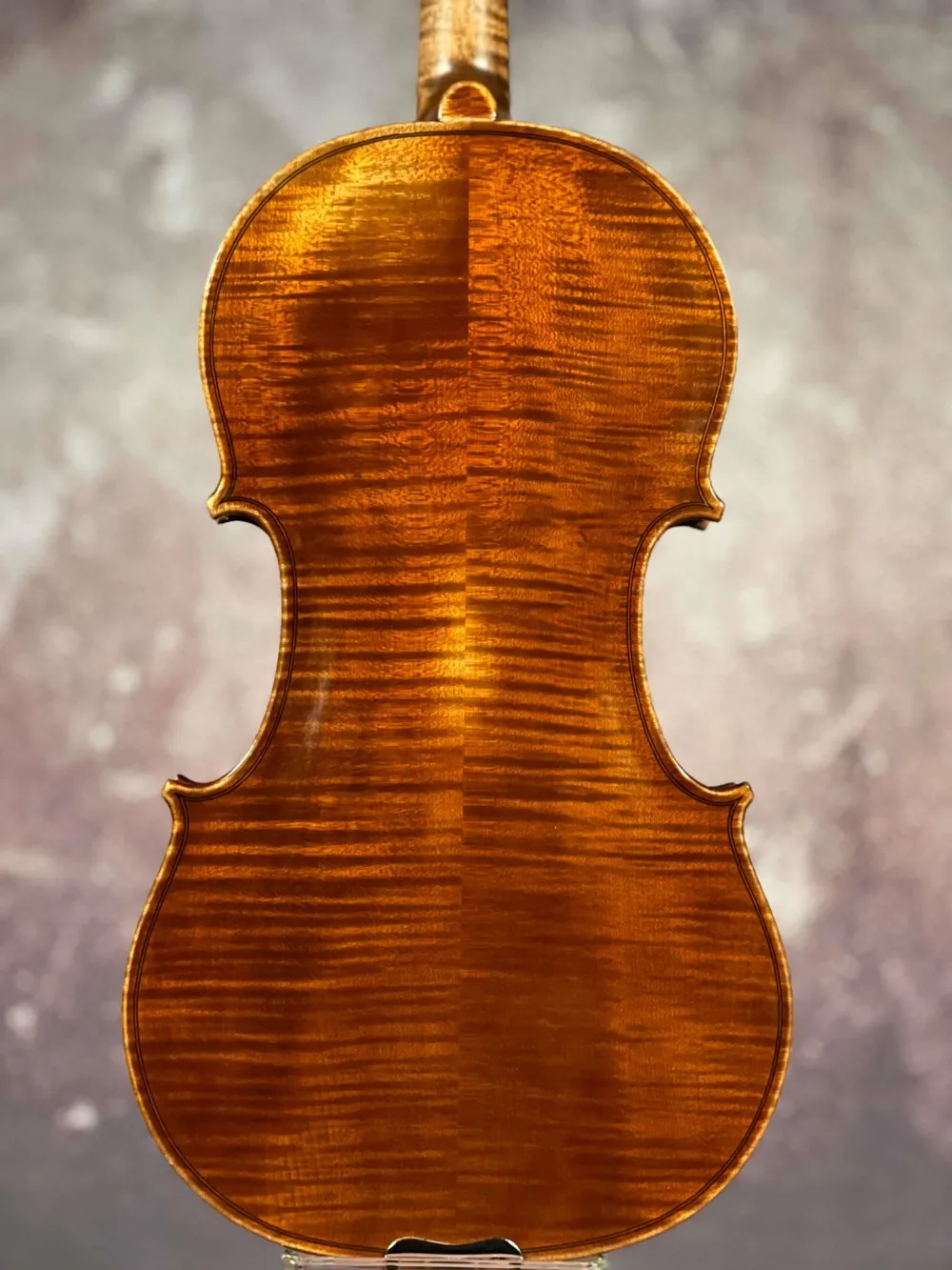 Boden-Detailansicht einer Györke Francisc Konzert Geige (Violine) Handarbeit 2020