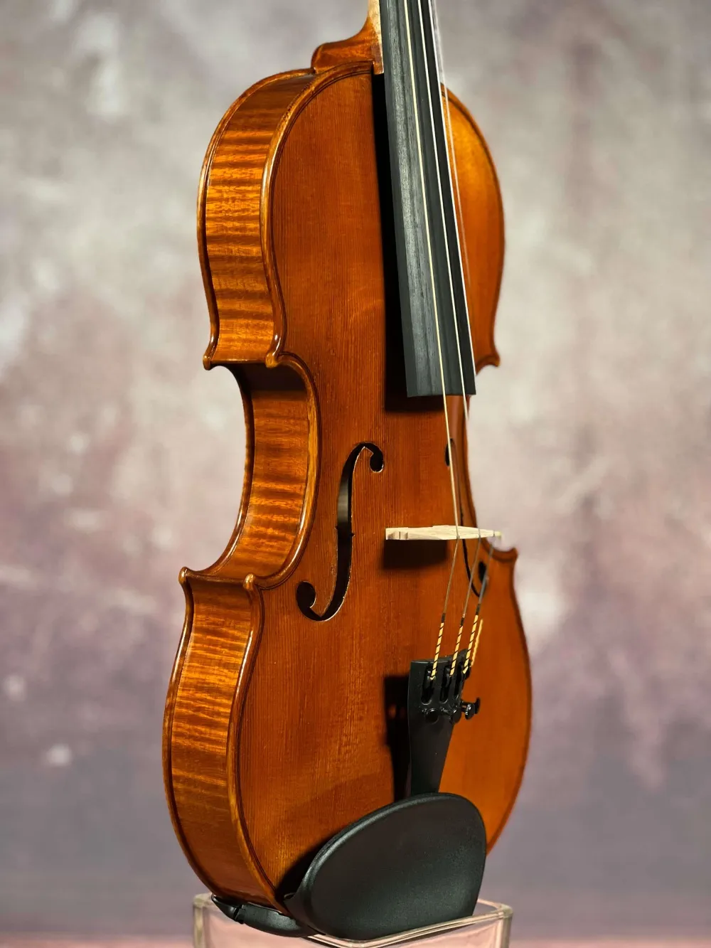 Decke-Zarge-Detailansicht einer Nagy Károly 4/4 \"di Bottega\" Geige (Violine), genaut in Reghin, RO