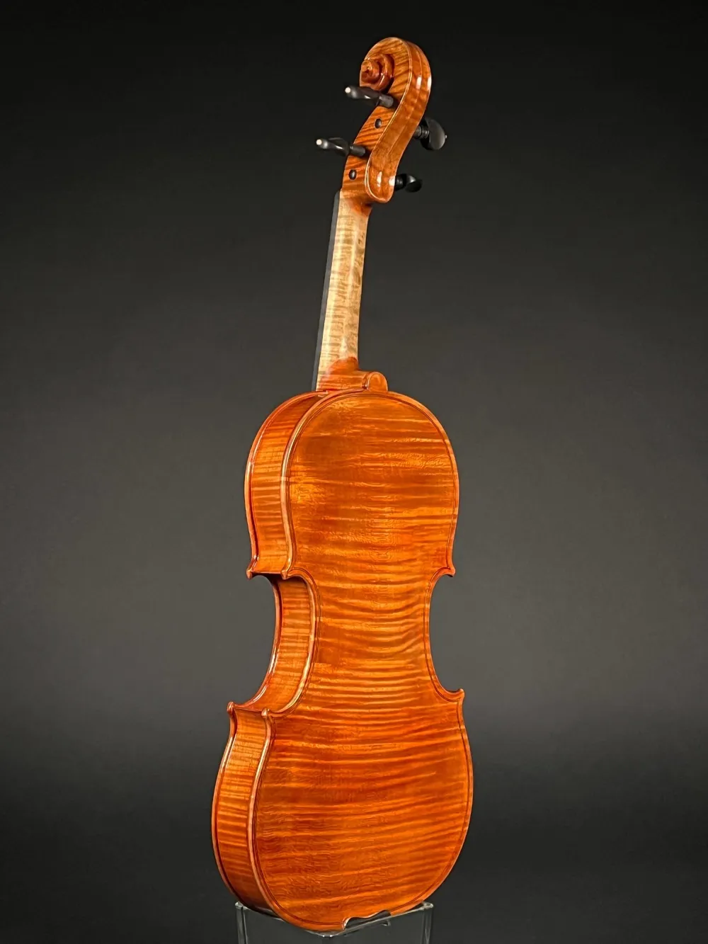 Back-Zarge-Detailansicht einer Simon Joseph Meister Geige (Violine) Guarneri Modell Handarbeit 2020