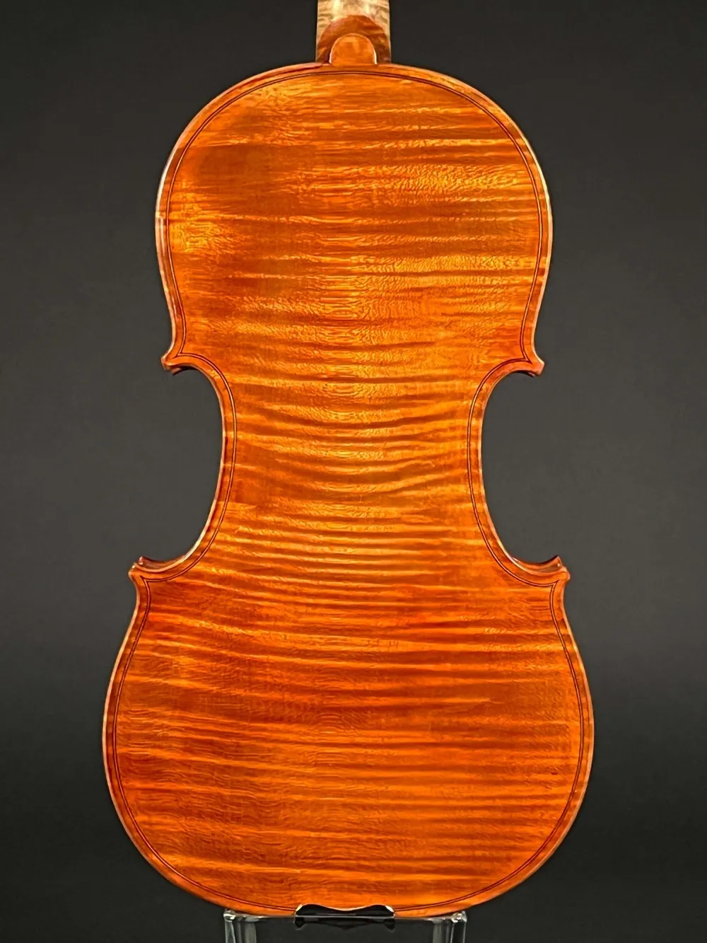 Zarge-Detailansicht einer Simon Joseph Meister Geige (Violine) Guarneri Modell Handarbeit 2020