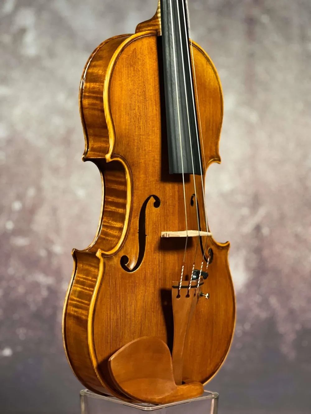 Decken-Zarge-Detailansicht einer Simon Joseph Meister Geige (Violine) Handarbeit 2018