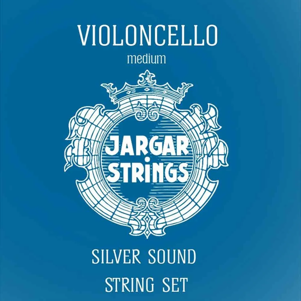 Verpackung - Jargar Silver Sound 4/4 Cello (Violoncello) Saiten SATZ, Silber, Medium