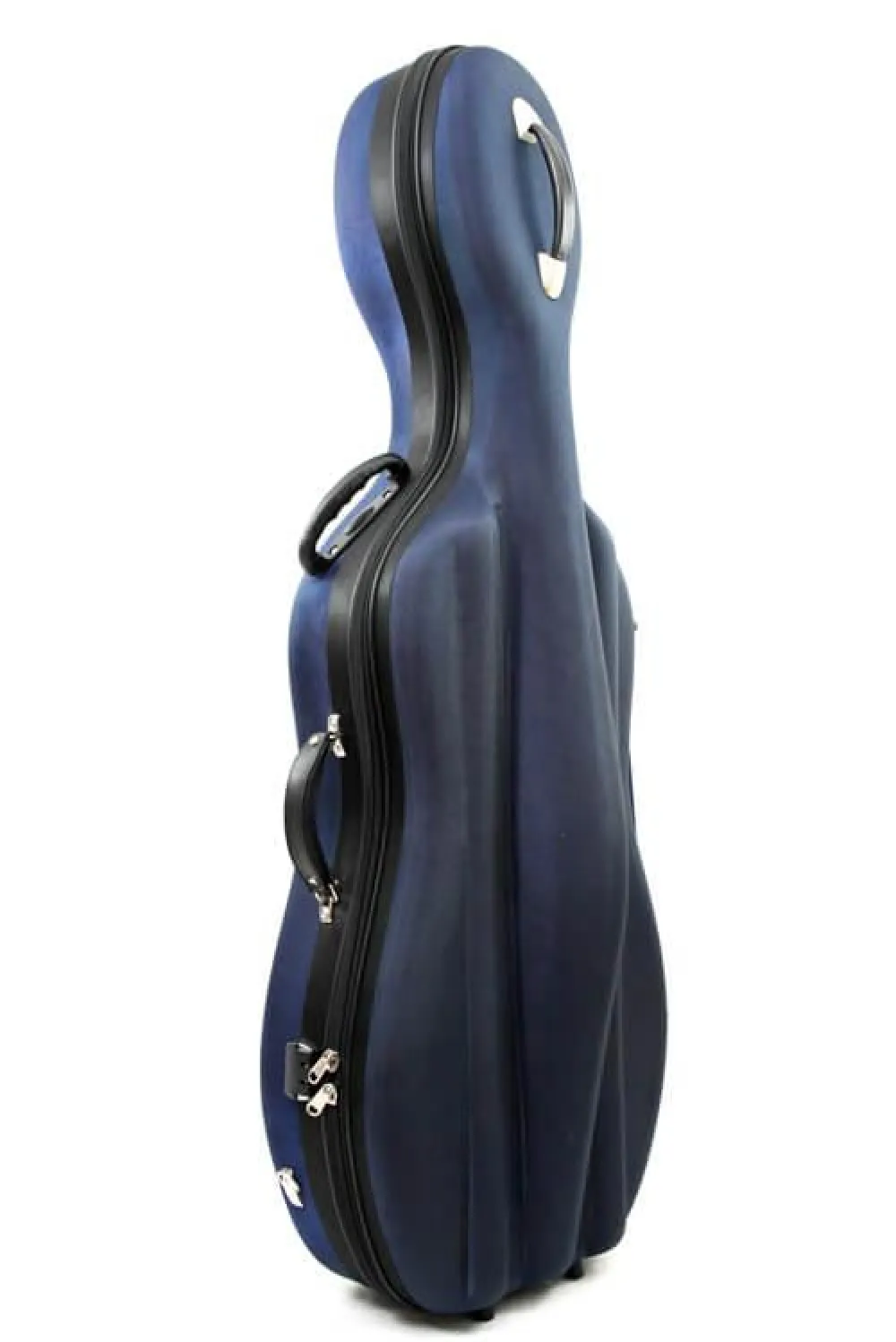 Petz Fiberglas-Composite Celloetui 4/4 in blau mit Rollen und Rucksacksystem - 4