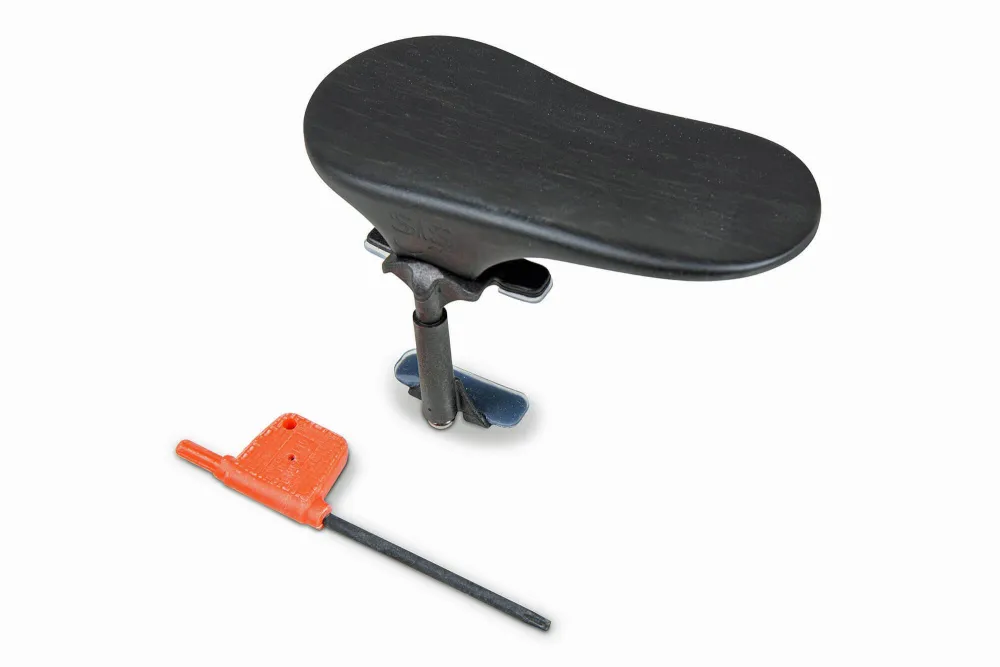 SAS Kinnhalter Modell Original aus Ebenholz mit Kohlefaser-Fuß für Violine und Viola - 1