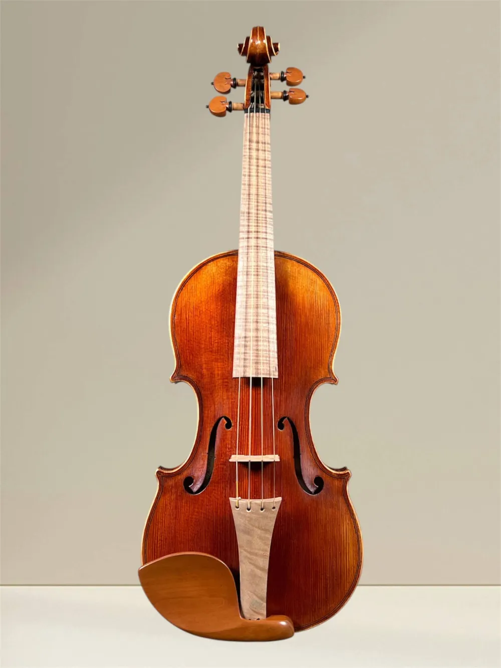 Simon Joseph 4/4 „Meister“ Barock Geige nach Stradivarius Modell gebaut 2025 - Vorderansicht