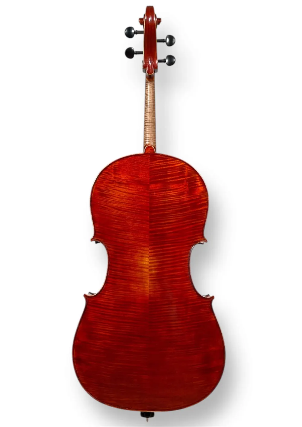 Simon Joseph 4/4 Meister-Cello nach Guadagnini „von Kohner“ 1743, gebaut 2023 – Rückansicht